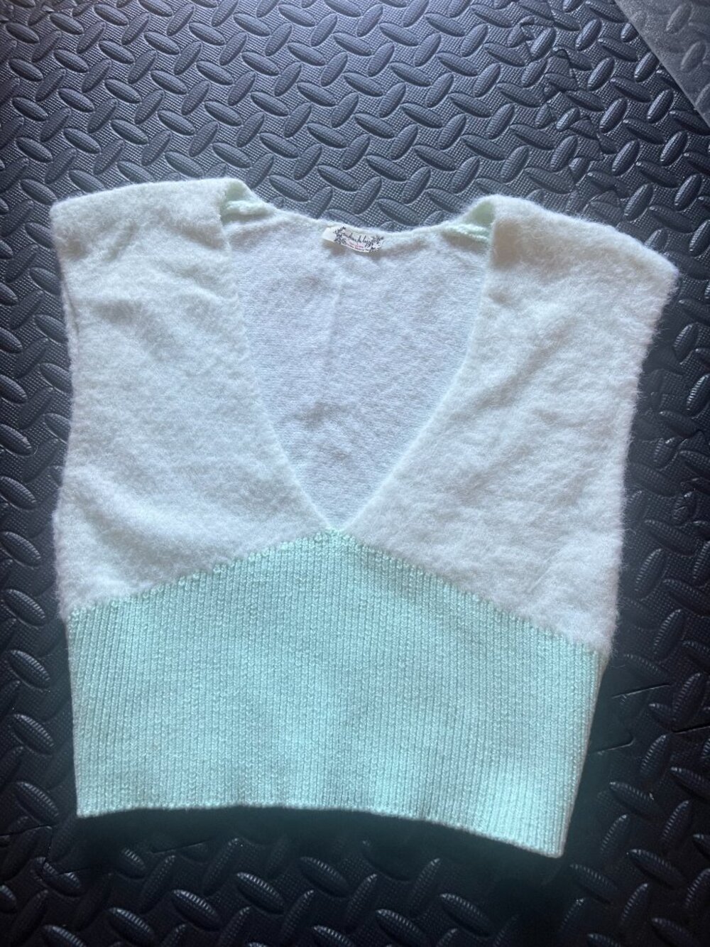 Free People knit tank top sz S mint green